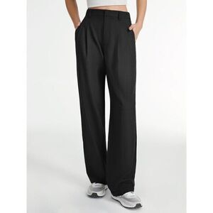 Commense Black‎ Wide-Leg Trousers High-Waisted Office Casual Pants Size M